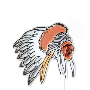 Indian Plastic Pick School Mascot Homecoming Mum Supplies Football Mascot 1.5"